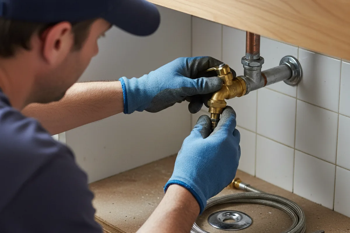 Shutoff valve and fitting work during Faucet and Fixture Repair in Germantown